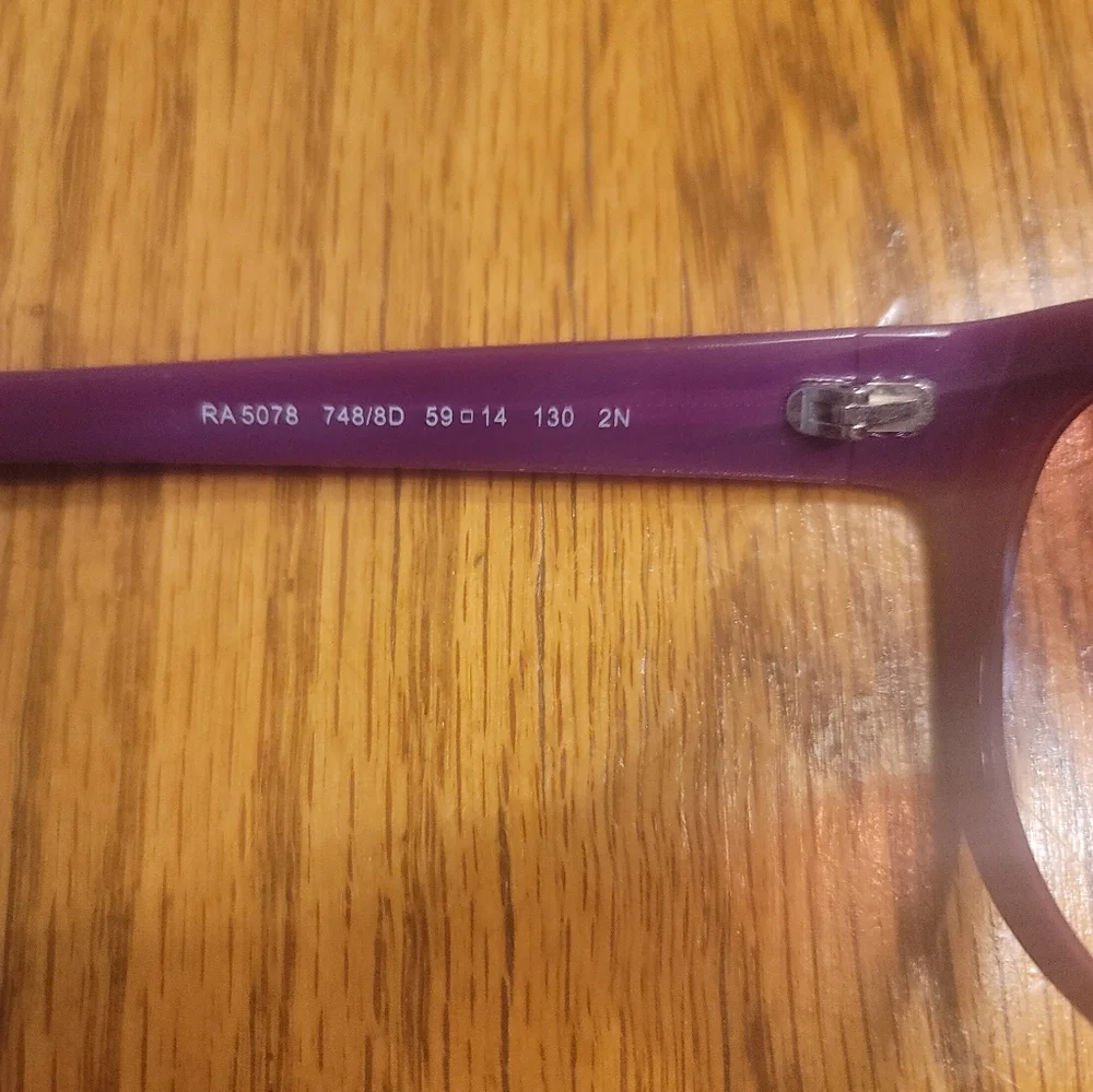 NWOT Ralph Lauren Purple Round Medium Large Sunglasses